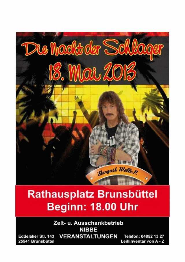 Schlager Rathausplatz Brunsbüttel Party Hochzeit Event oder Stadfest..