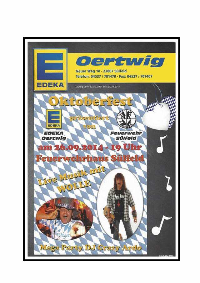 Oertwig Edeka Oktoberfest Mega Party Party Hochzeit Event oder Stadfest..